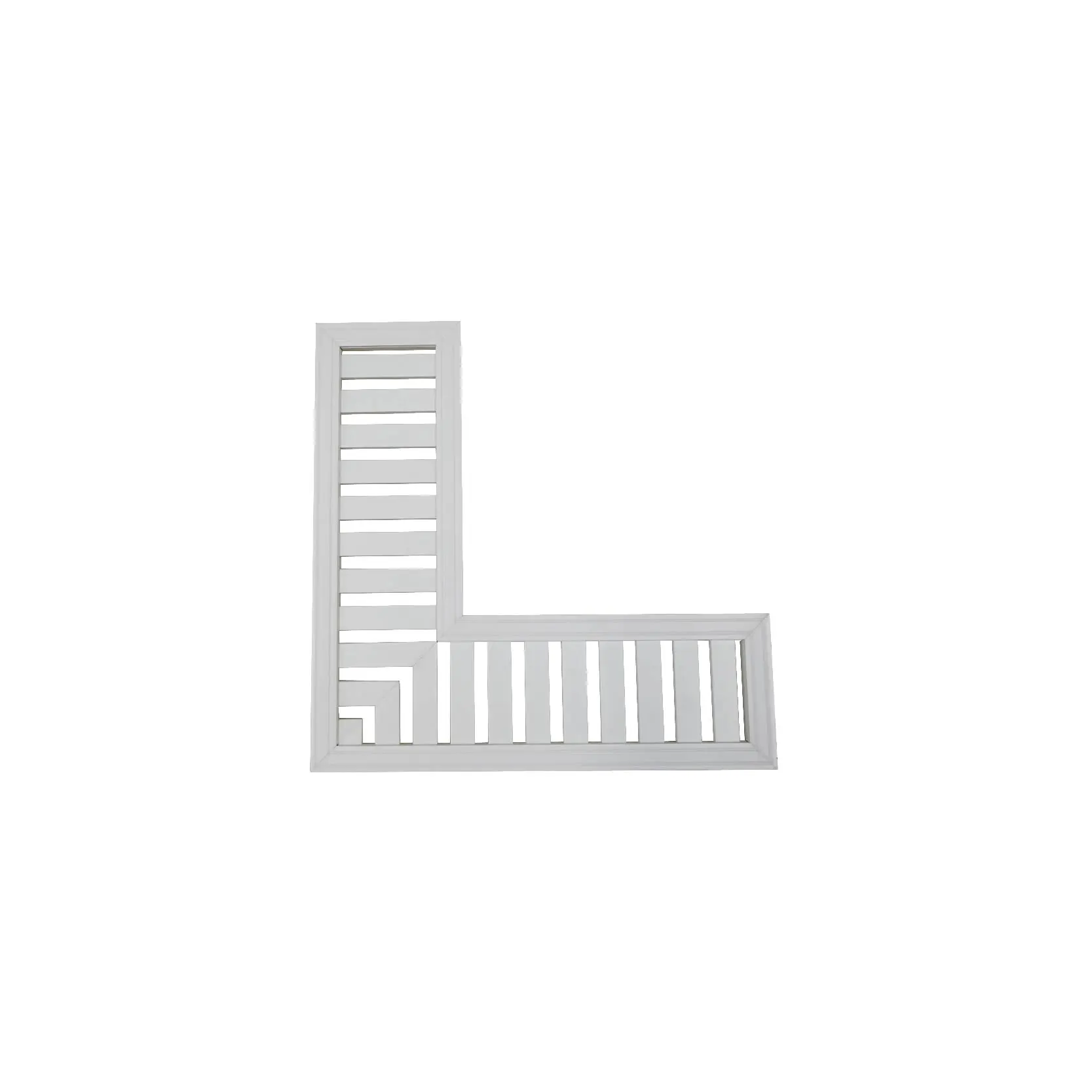 VENTILATION POLYWOOD PD 8X24 L-TYPE WHITE PVC